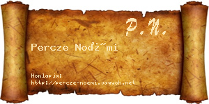 Percze Noémi névjegykártya