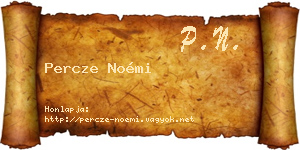 Percze Noémi névjegykártya